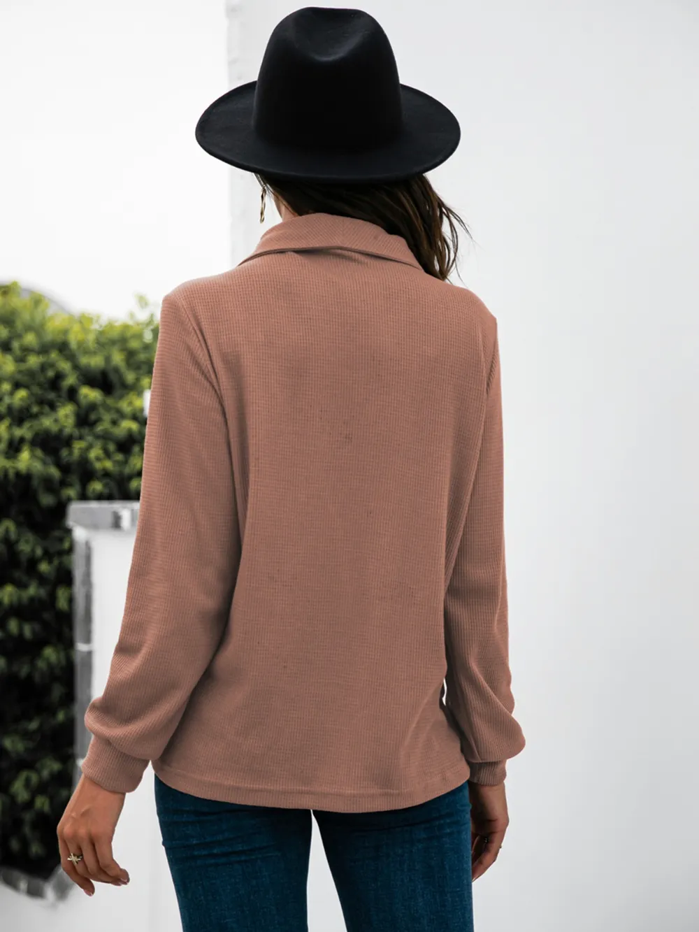 Half Button Long Sleeve T-Shirt, image 3