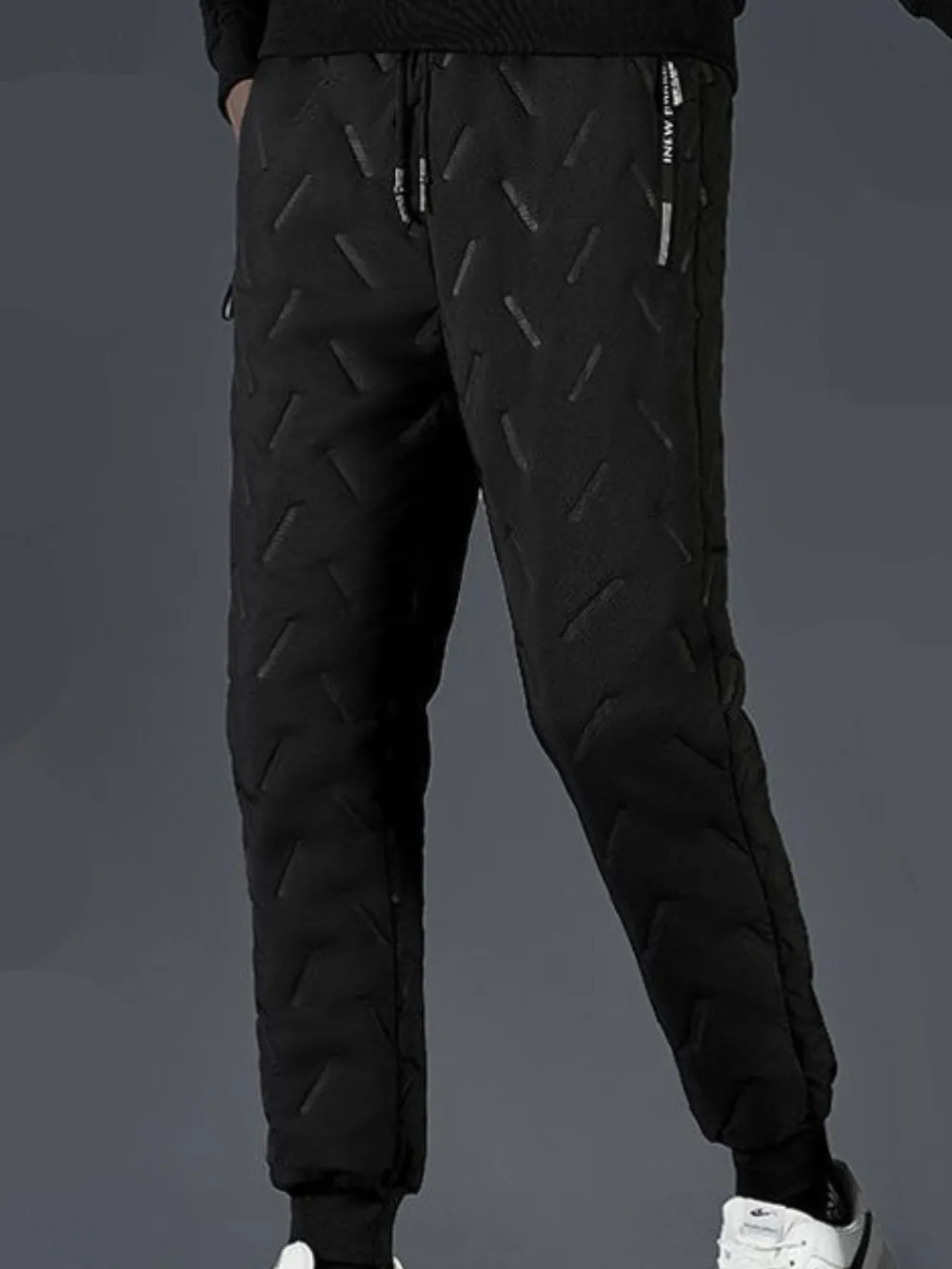 Men's Plus Size Quilted Thermal Joggers, image 4