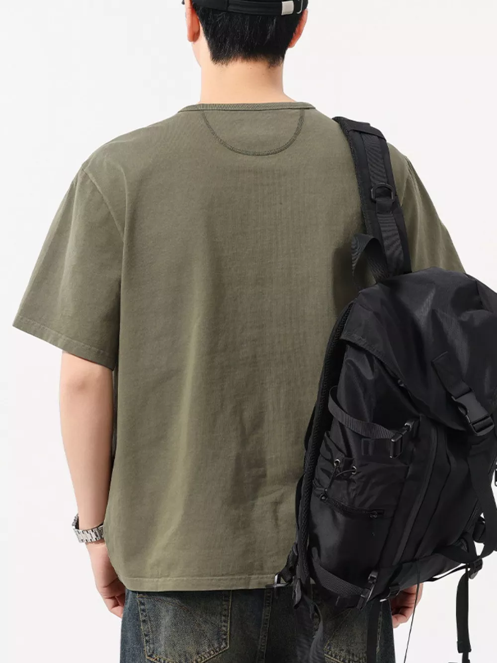 Men's Full Size Round Neck Short Sleeve T-Shirt Plus Size, image 4