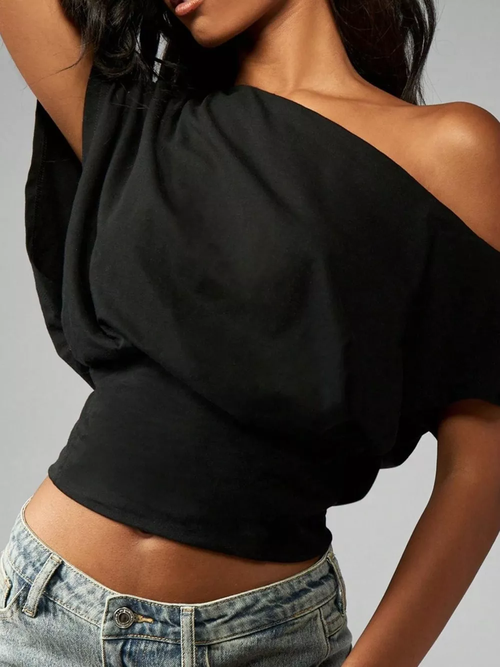 One Shoulder Crop T-Shirt, image 13
