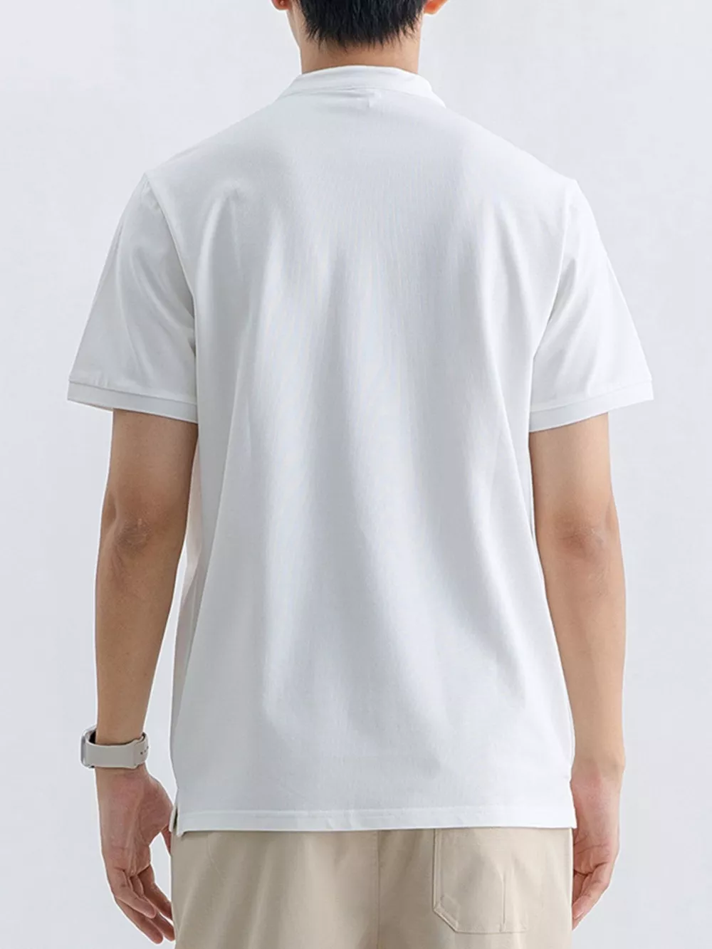 Men's Plus Size Button Detail Short Sleeve Top, image 11