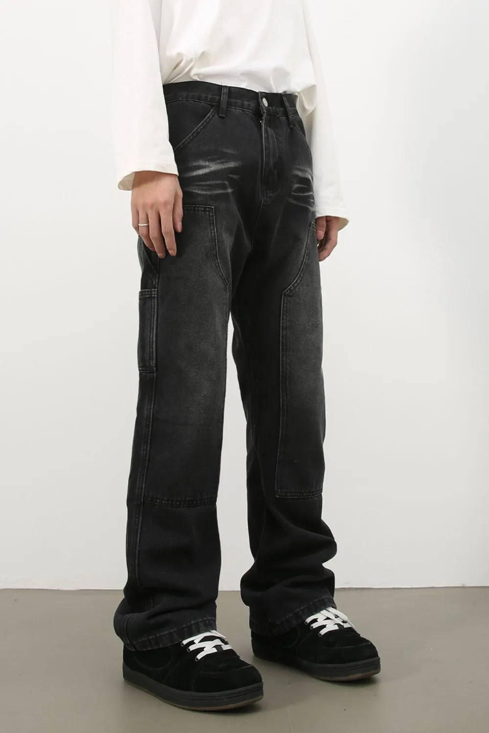 Men's Baggy Jeans with Pockets, image 2