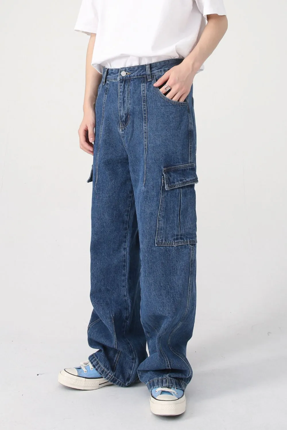 Wide Leg Jeans with Pockets, image 2