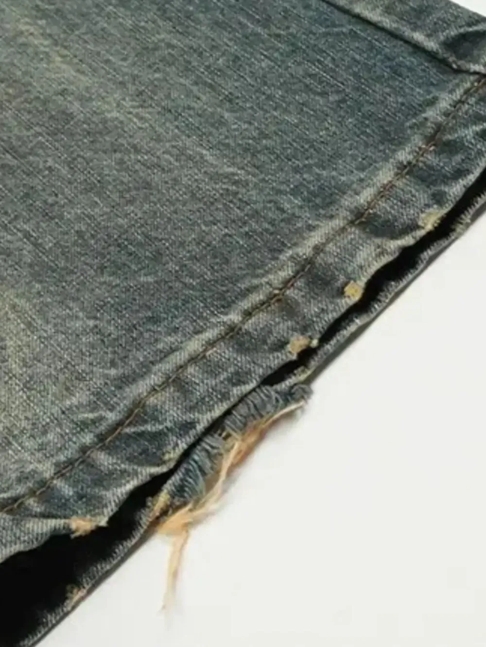 Men's Distressed Washed Straight Jeans, image 7