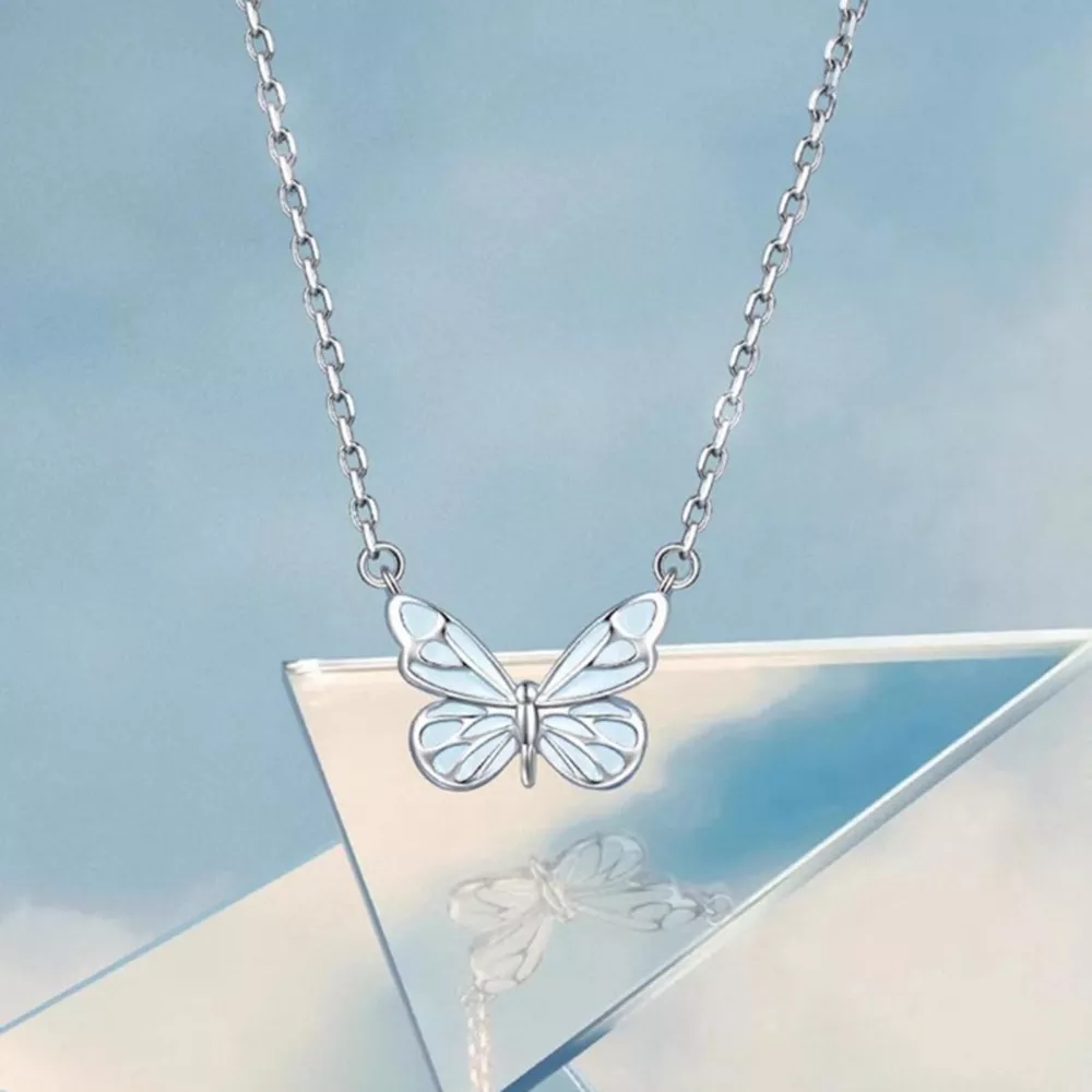925 Sterling Silver Butterfly Necklace
