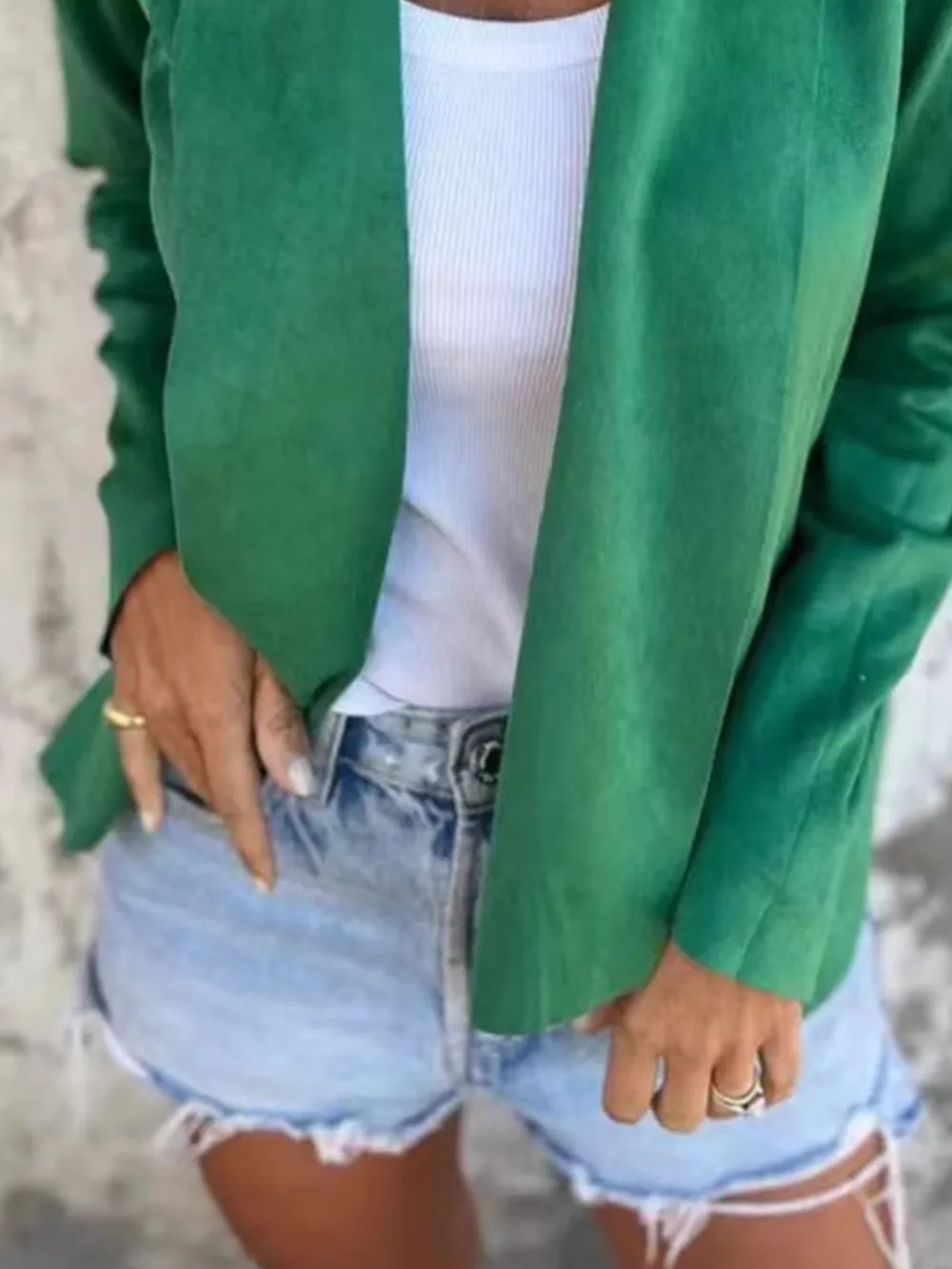 Full Size Open Front Casual Cardigan Plus Size, image 8