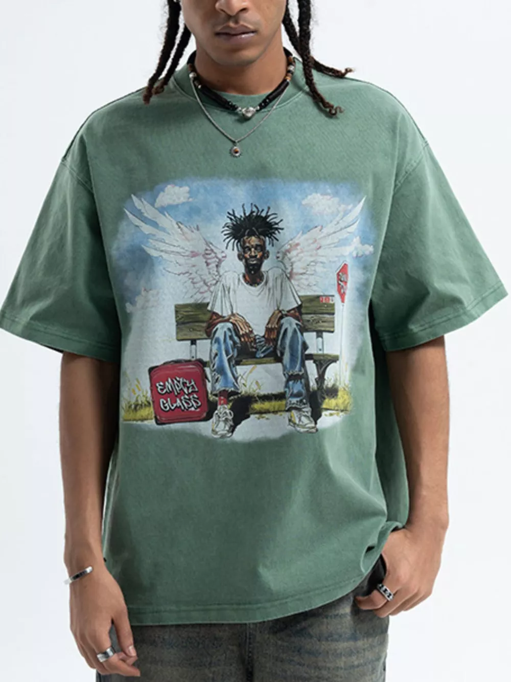 Men's Graphic Oversized Washed T-Shirt