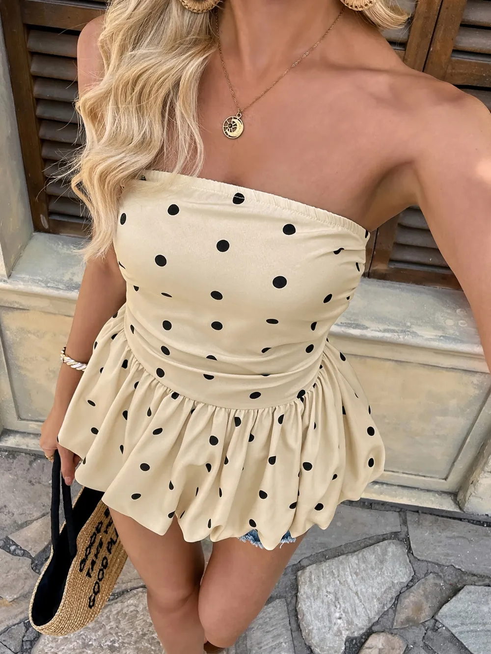 Polka Dot Tube Top, image 3