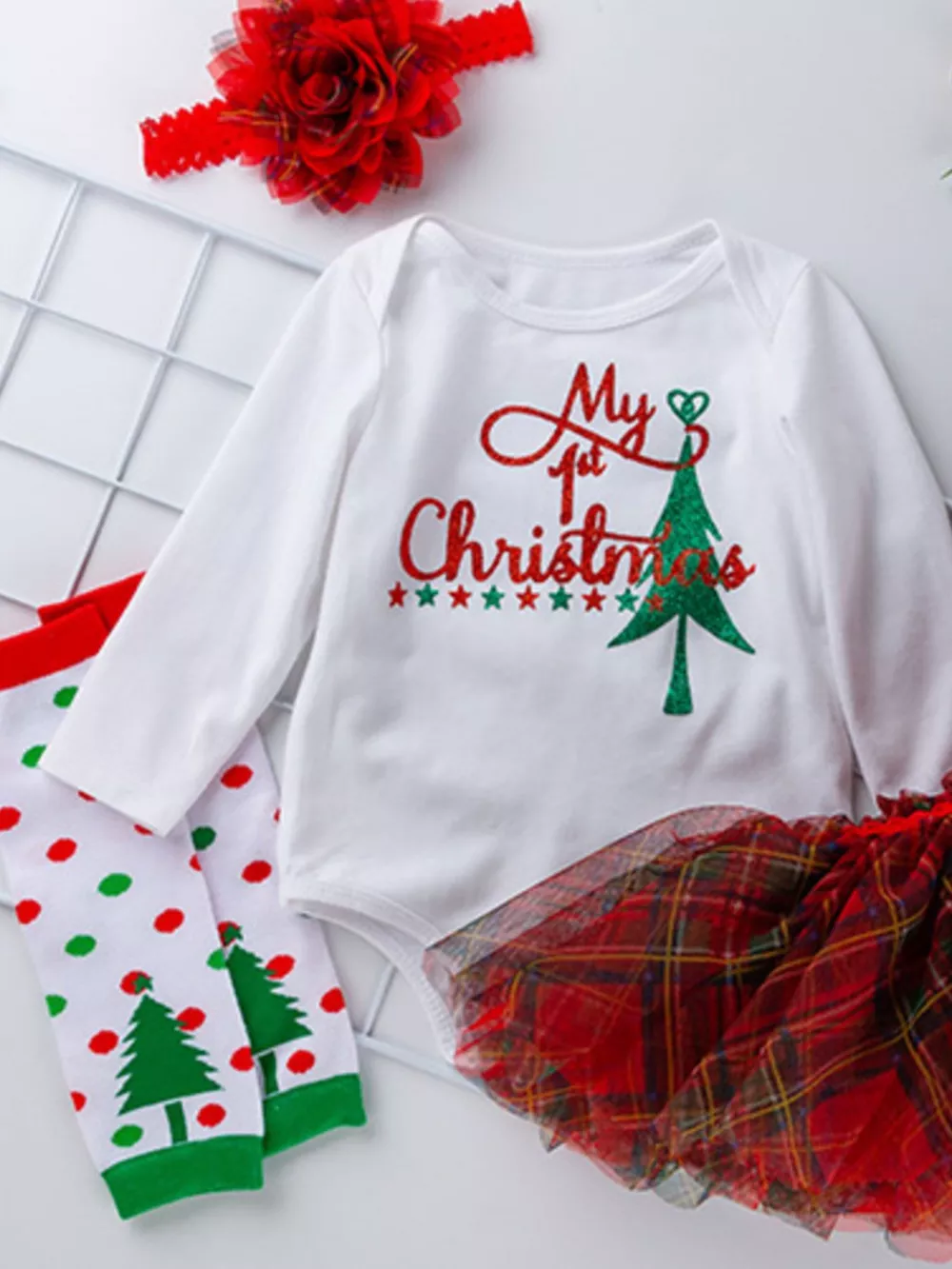 Children's Christmas Santa Baby 4 Piece Outfit Set, image 6