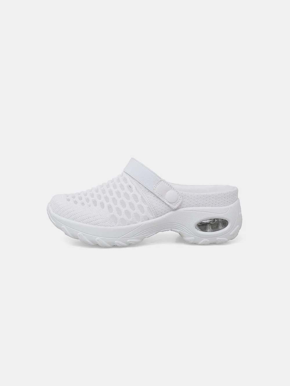 Mesh Round Toe Wedge Sandals, image 8