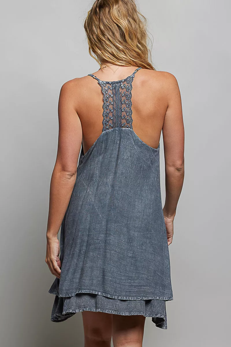 POL Embroidered Adjustable Strap Mini Dress, image 3