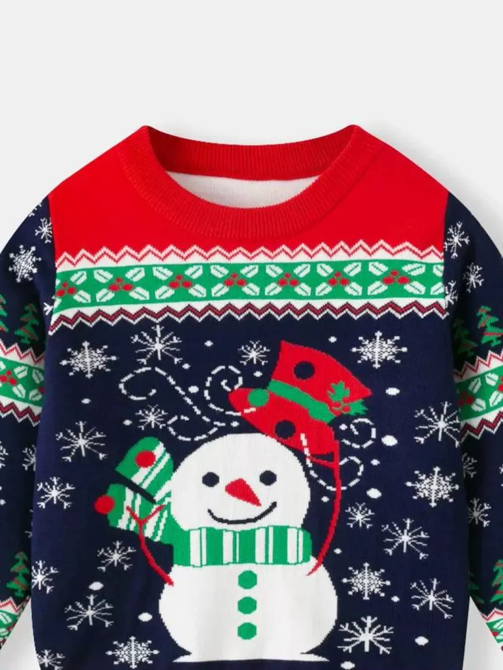 Children's Christmas Tree Round Neck Sweater, image 30