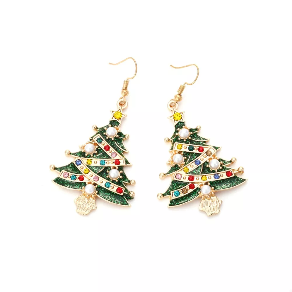 Christmas Tree Dangle Earrings, image 5