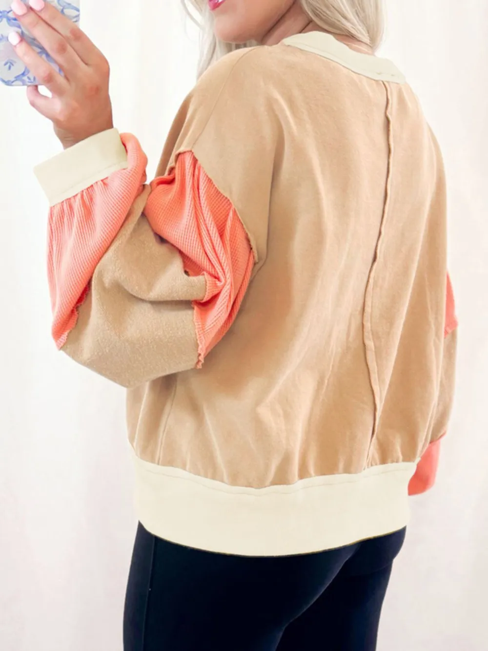 Color Block Long Sleeve Sweatshirt, image 2