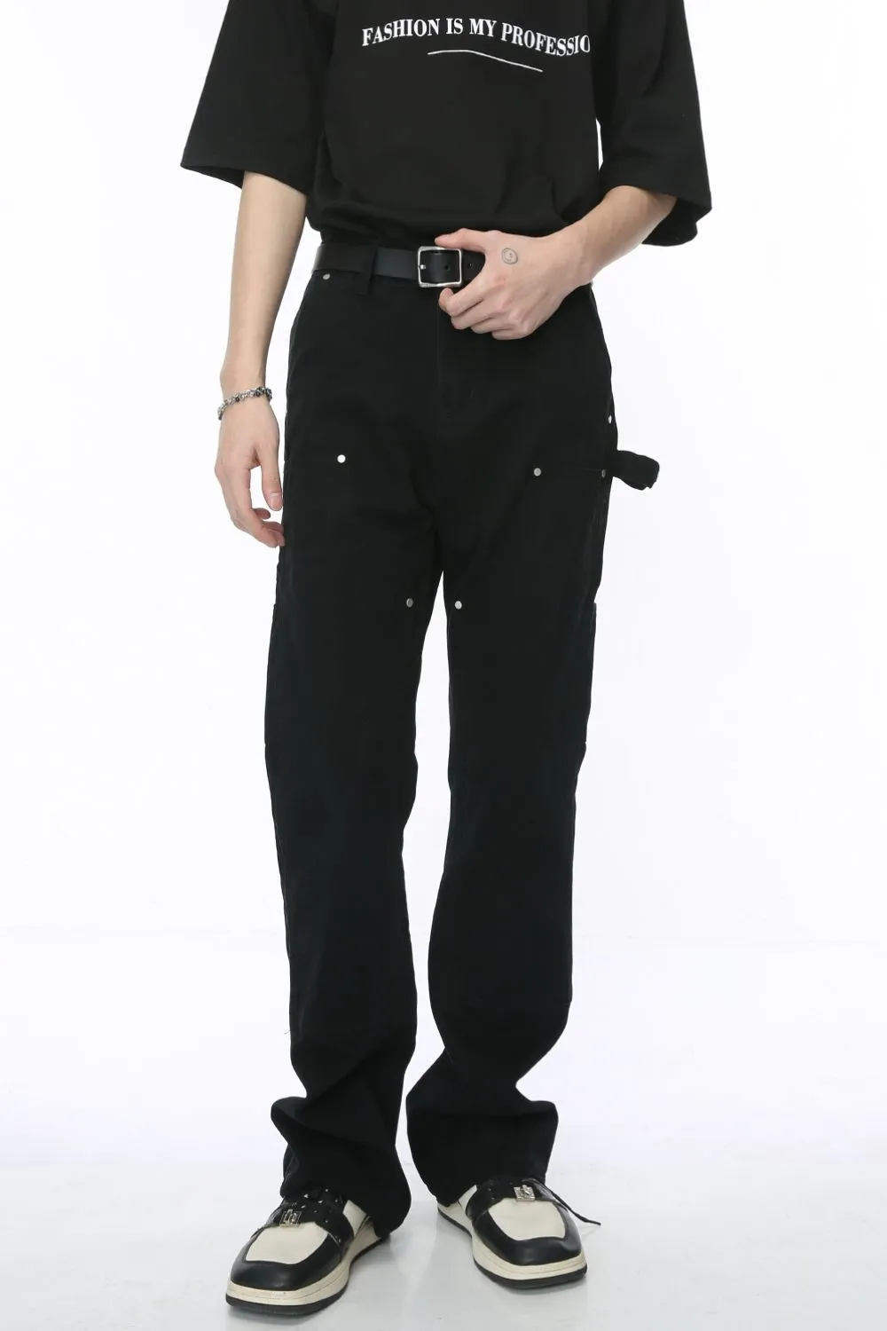 Mid Rise Baggy Jeans with Pockets, image 5