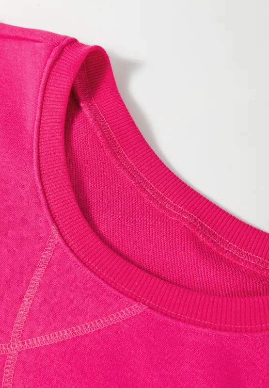 Solid Color Round Neck Long Sleeve Sweatshirt, image 16