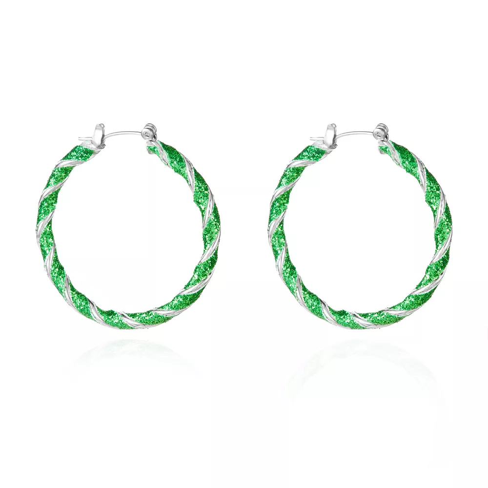 Christmas Twisted Hoop Earrings, image 4