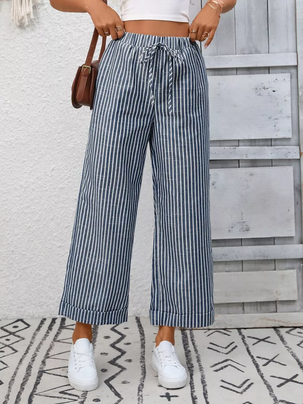 Striped Wide Leg Pants, image 10