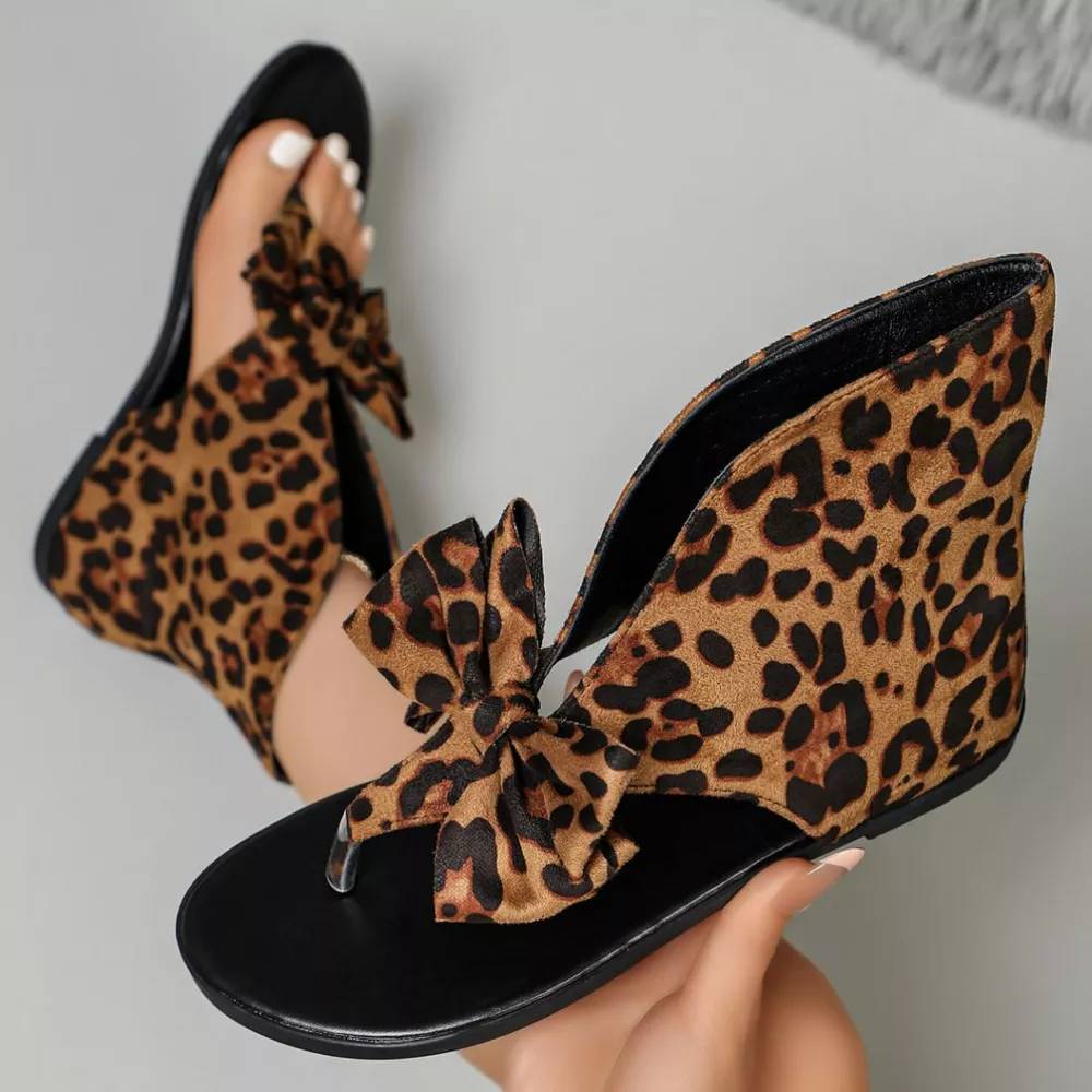 Bow Toe Post Flats Sandals, image 9