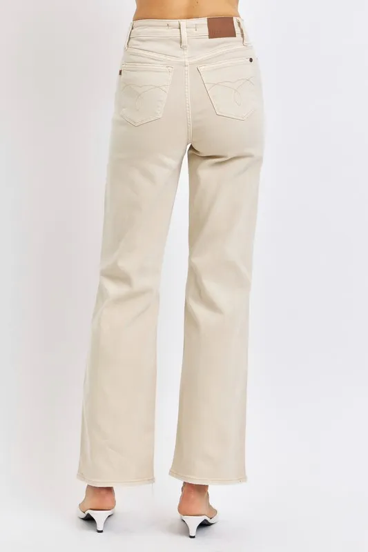 Full Size High Waist Distressed Wide Leg Jeans, image 2