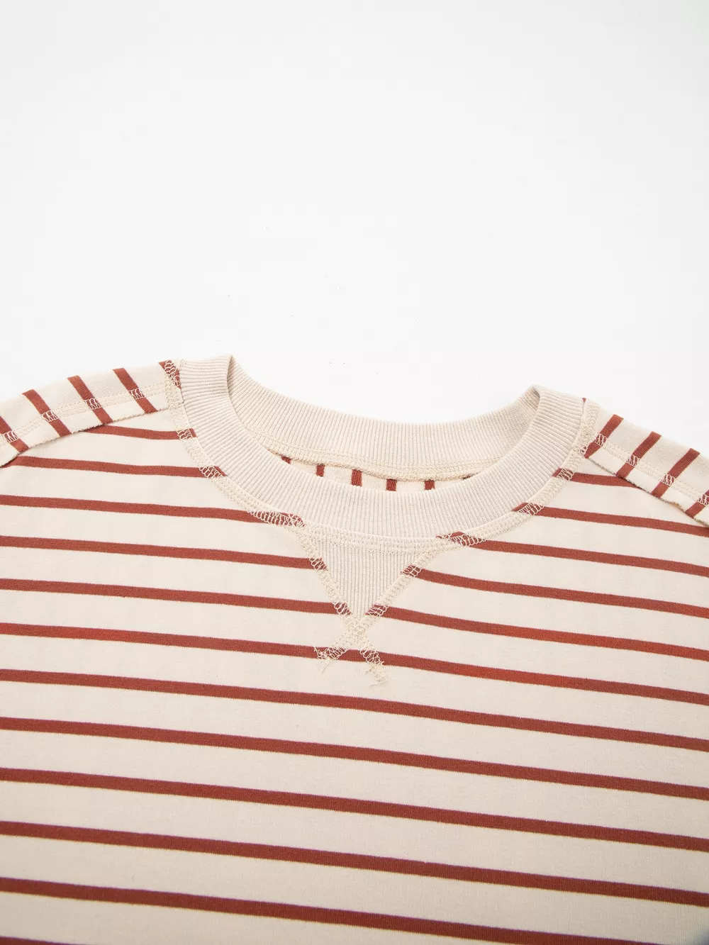 Striped Crew Neck Casual Sweatshirt, image 5