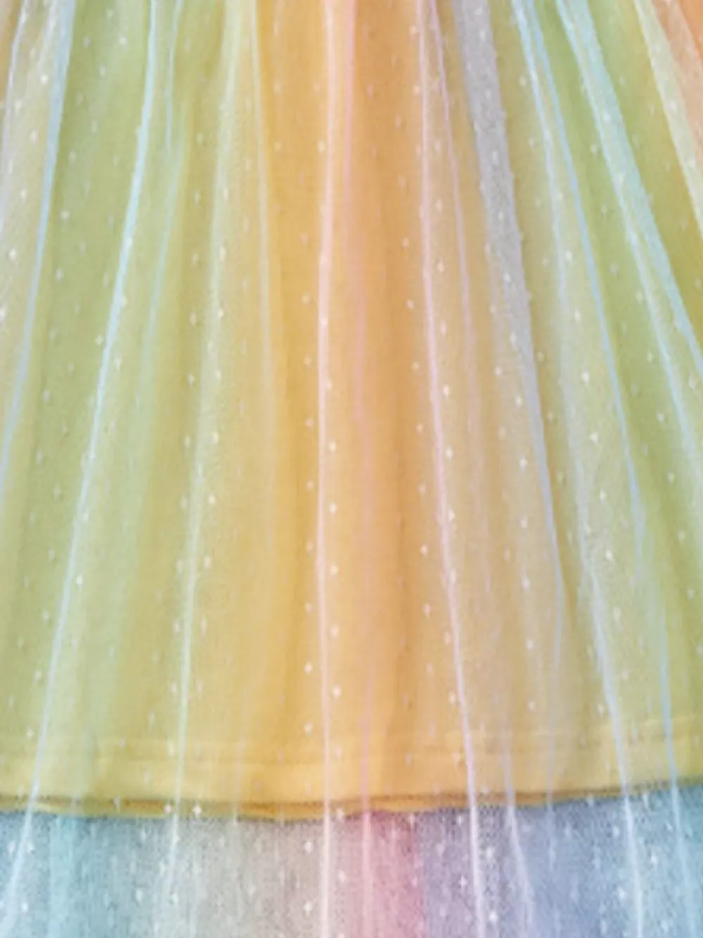 Children's Unicorn Applique Rainbow Tulle Dress, image 4