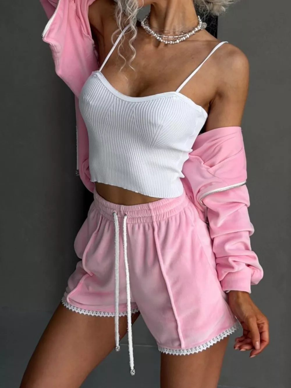 Zip Up Hooded Outerwear and Shorts Set, image 16