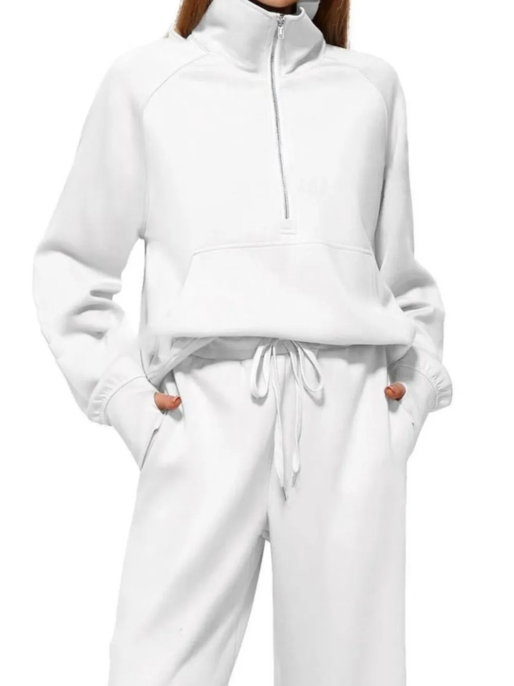 Half Zip Long Sleeve Top and Pants Set, image 18