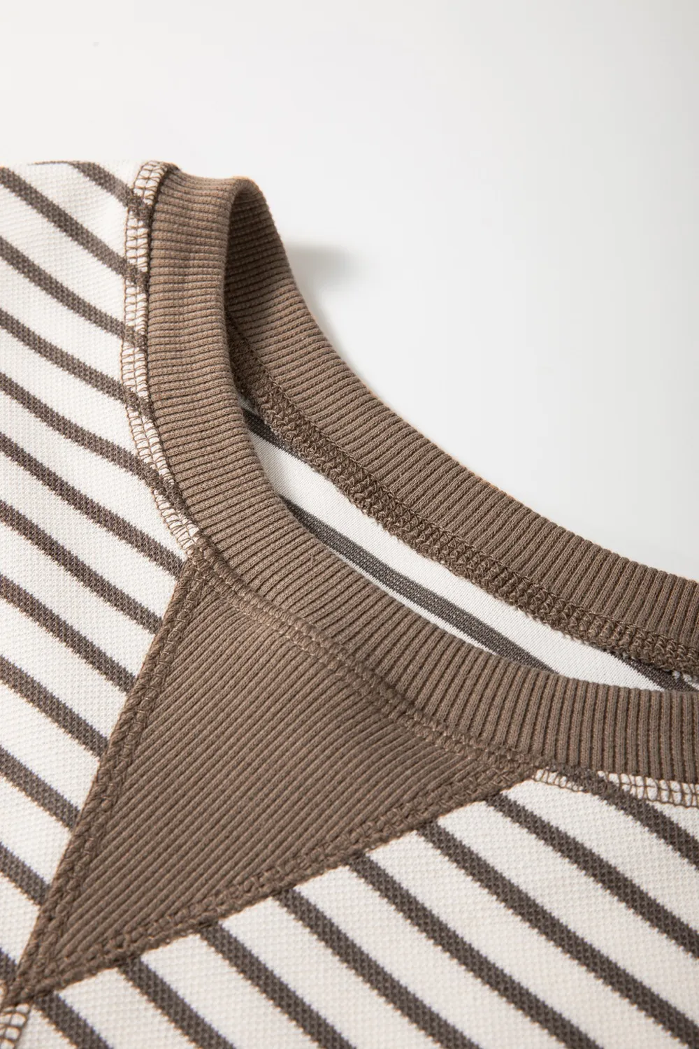 Contrast Striped Ruffle Short Sleeve Top, image 6