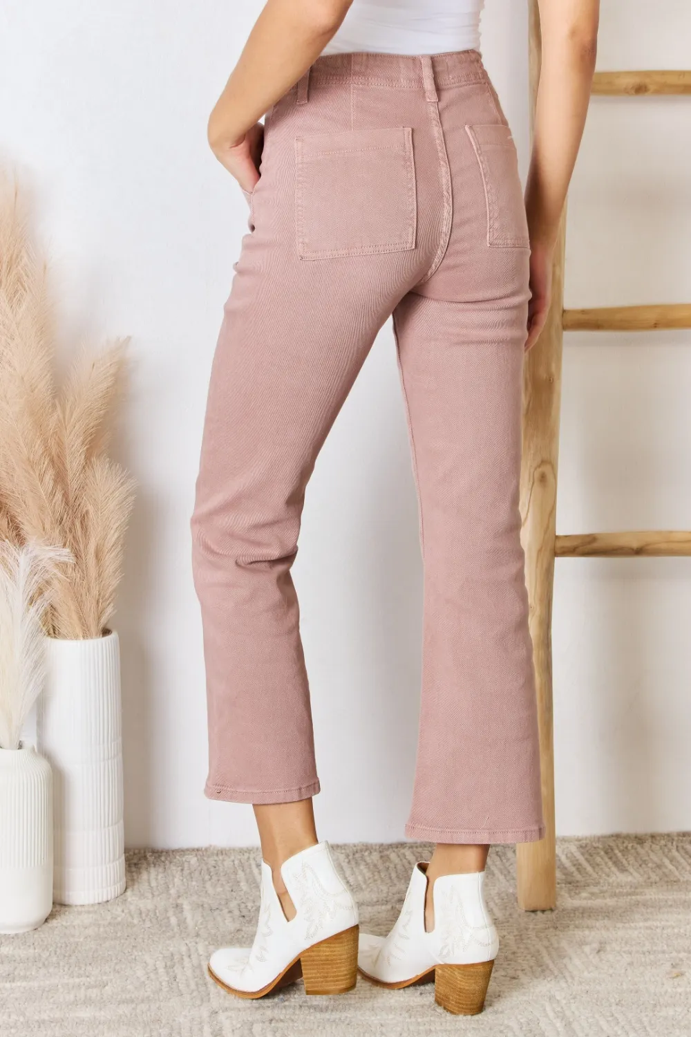 Full Size High Rise Ankle Flare Jeans, image 4