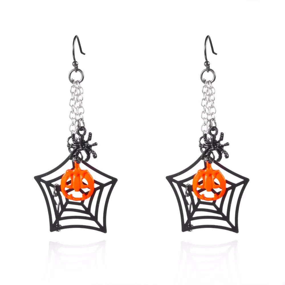 Halloween Spider Web Earrings, image 5
