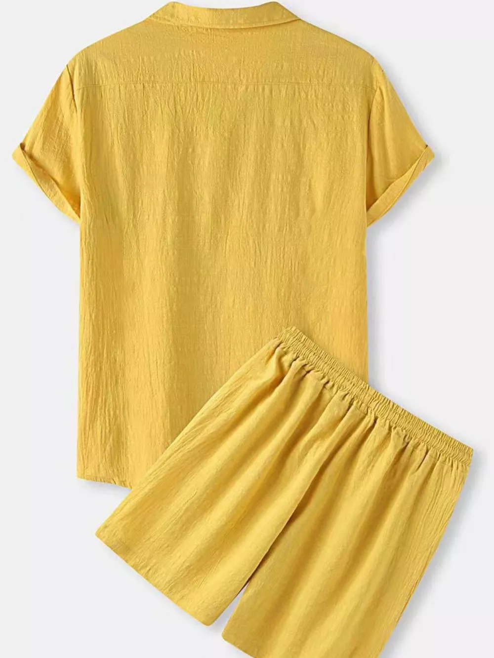 Men's Full Size Button Up Short Sleeve Shirt and Shorts Set Plus Size, image 2