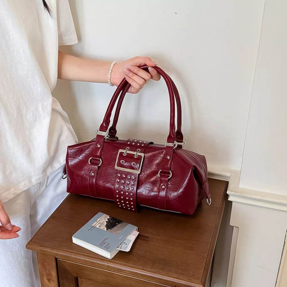 Rivet Embellished Crossbody Bag, image 6