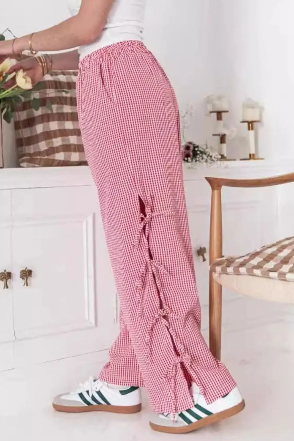 Side Tied Pants with Pockets, image 4