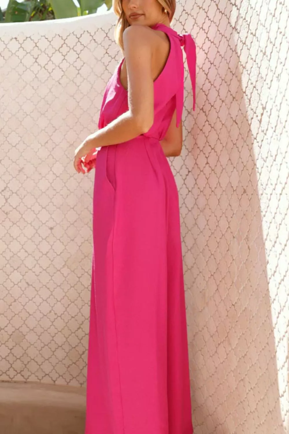 Cutout Sleeveless Wide Leg Jumpsuit, image 4