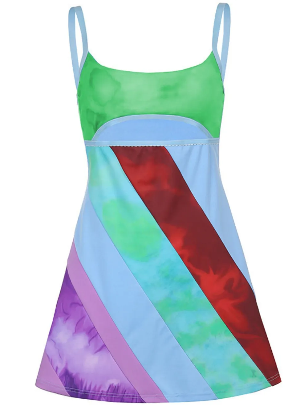 Cutout Color Block Cami Dress, image 4