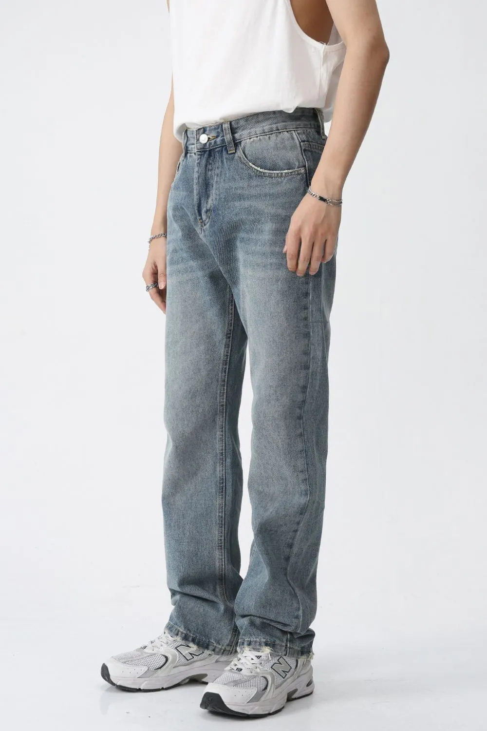 Mid Rise Men's Jeans with Pockets, image 3