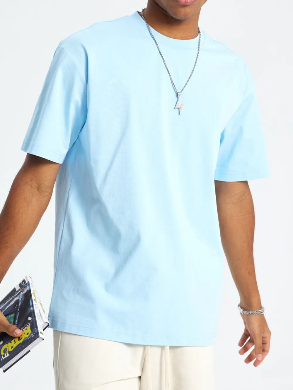 Men's Classic Crew Neck Oversized T-Shirt, image 8