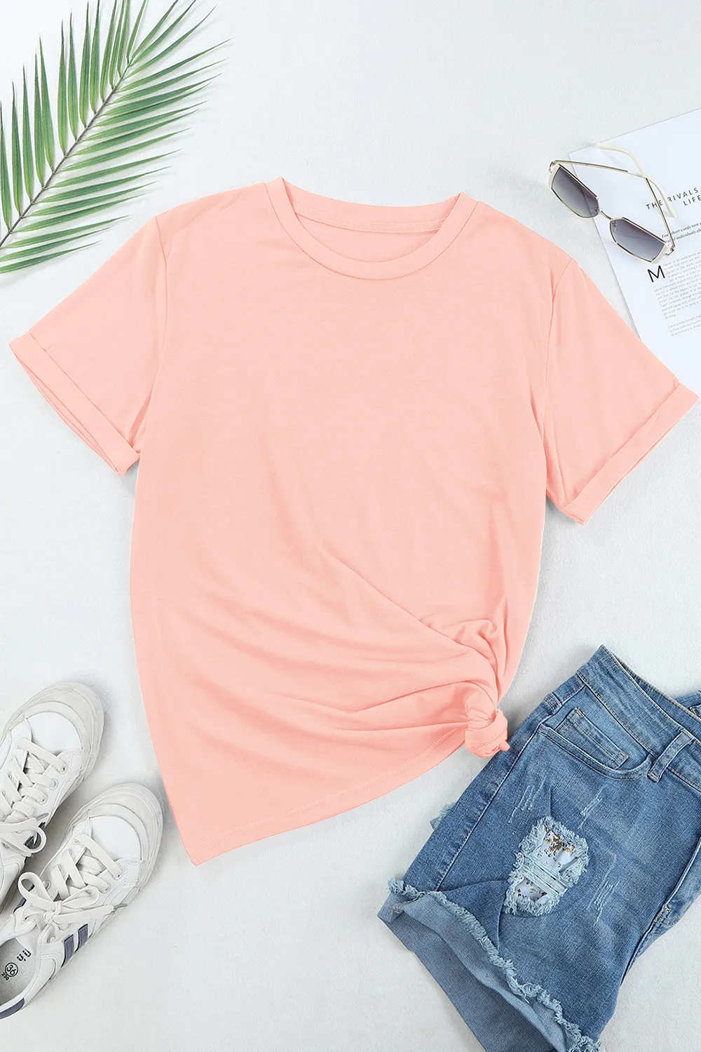 Rabbit Round Neck Short Sleeve T-Shirt, image 2