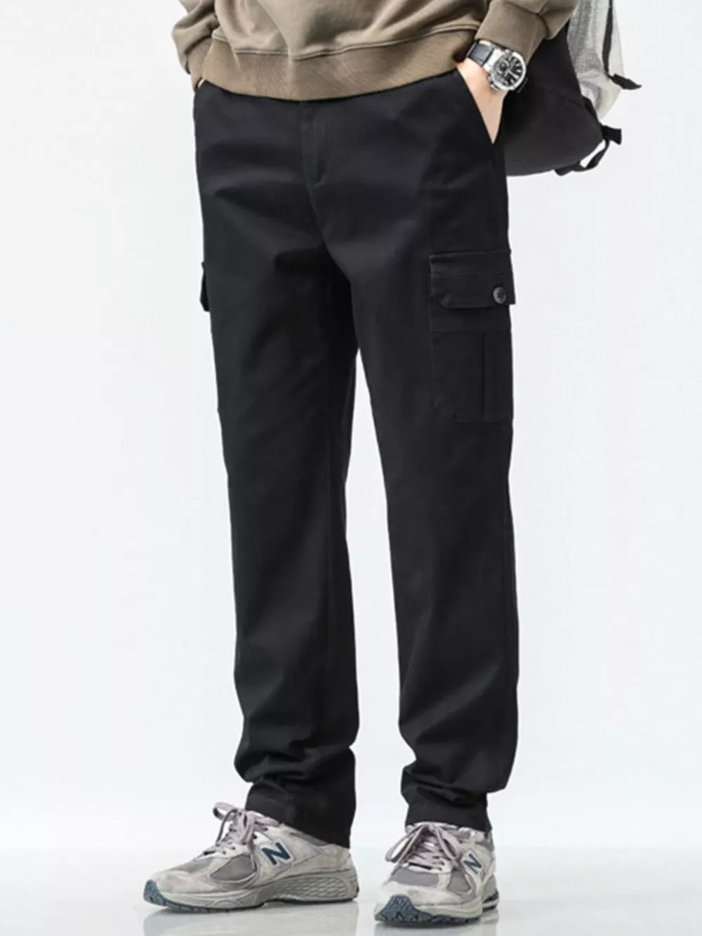 Men's Plus Size Relaxed Fit Cargo Pants, image 5