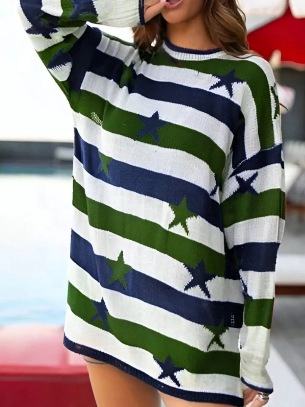 Stars and Stripes Long Sleeve Sweater, image 15