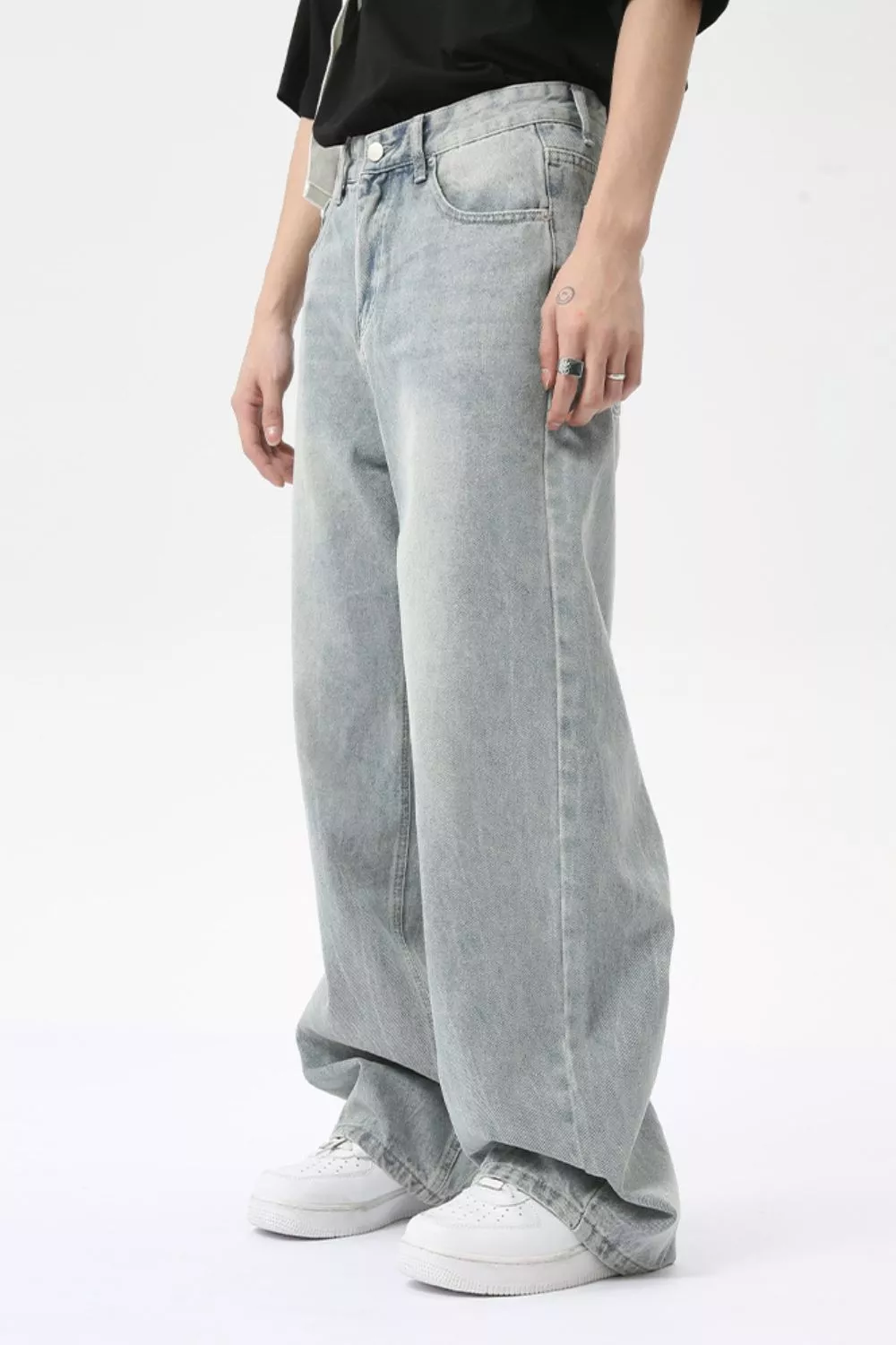 Wide Leg Jeans with Pockets, image 3