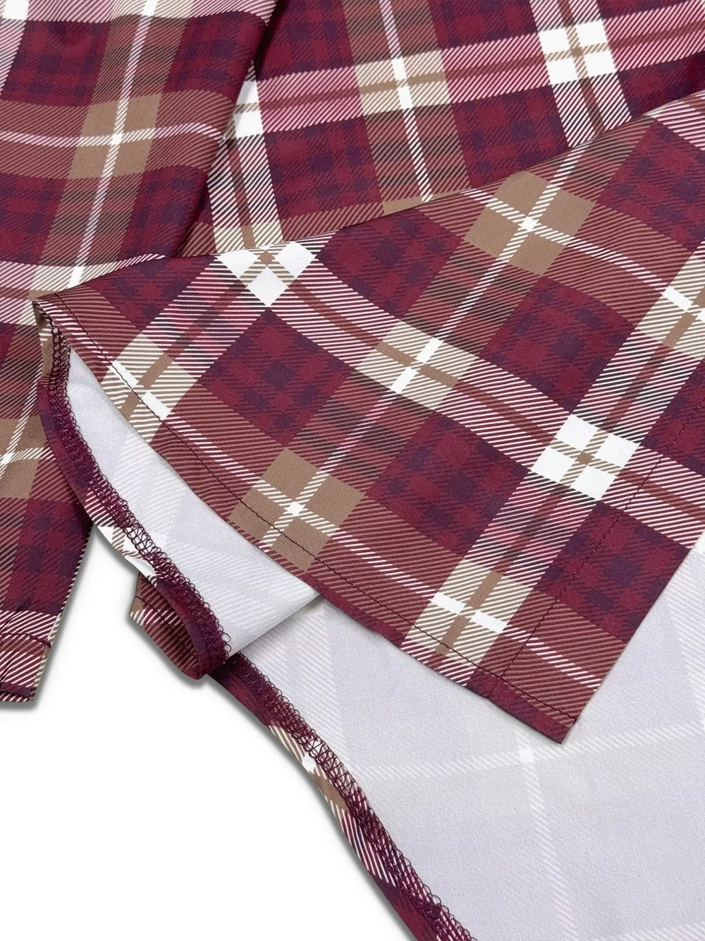 Plus Size Plaid Long Sleeve Mini Shirt Dress, image 4