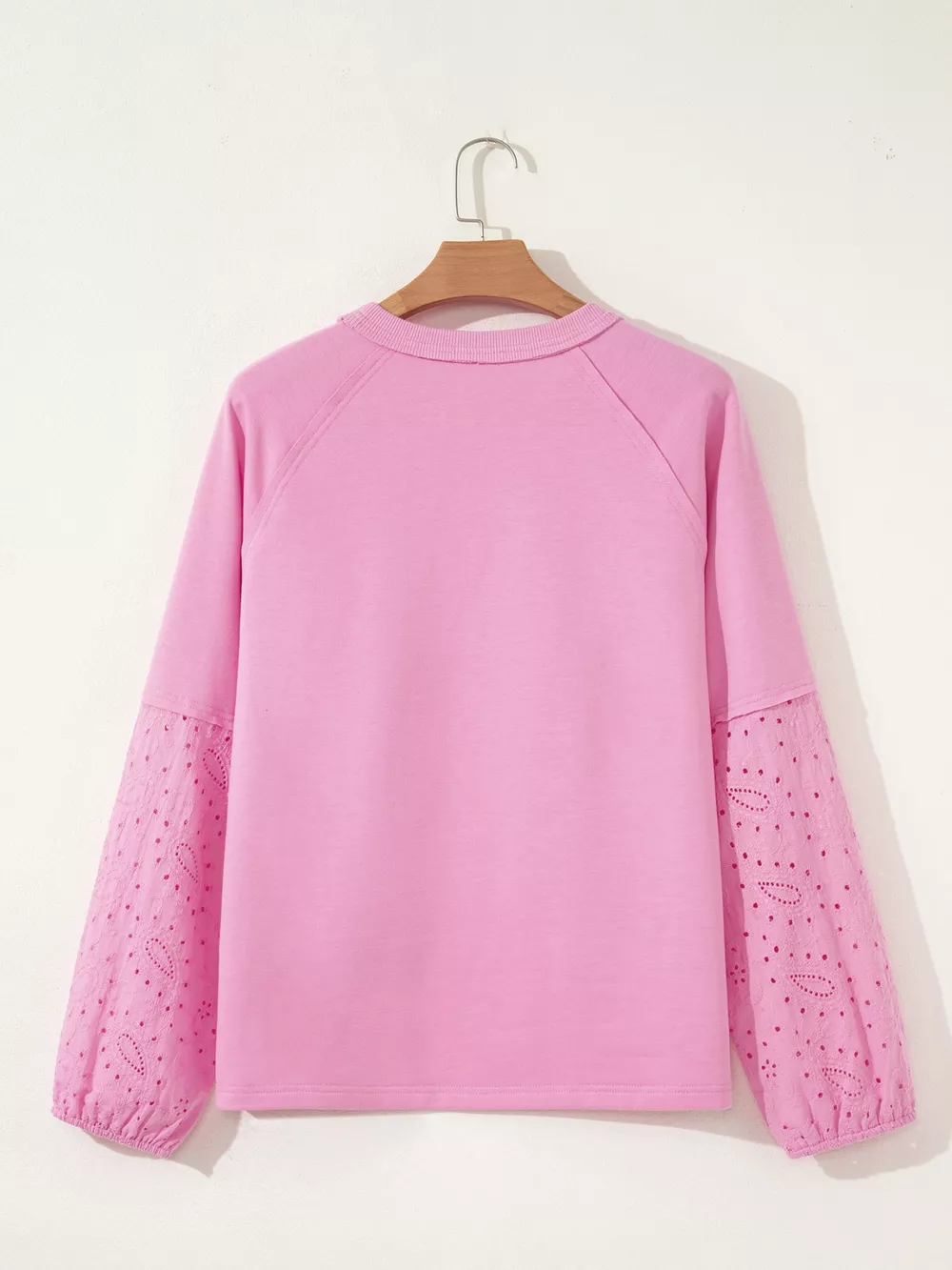 Heart Pattern Long Sleeve Patchwork Top, image 4