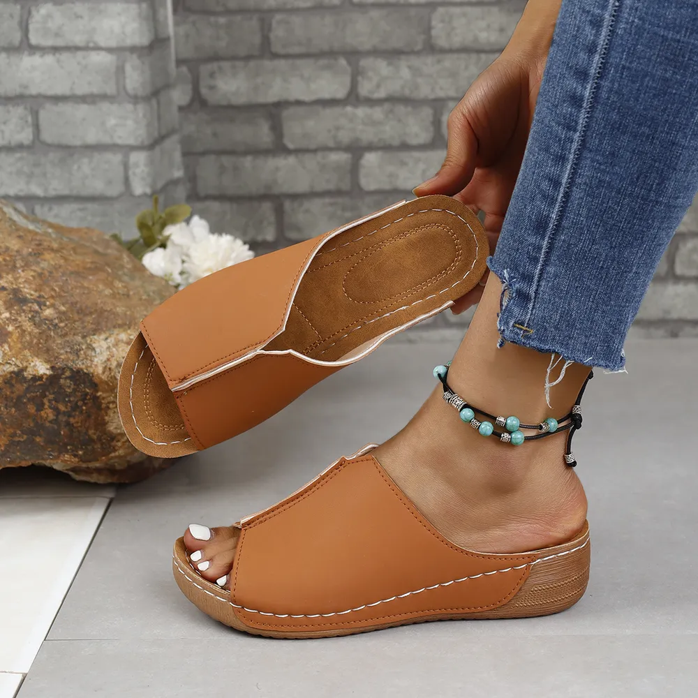 PU Leather Open Toe Sandals, image 5