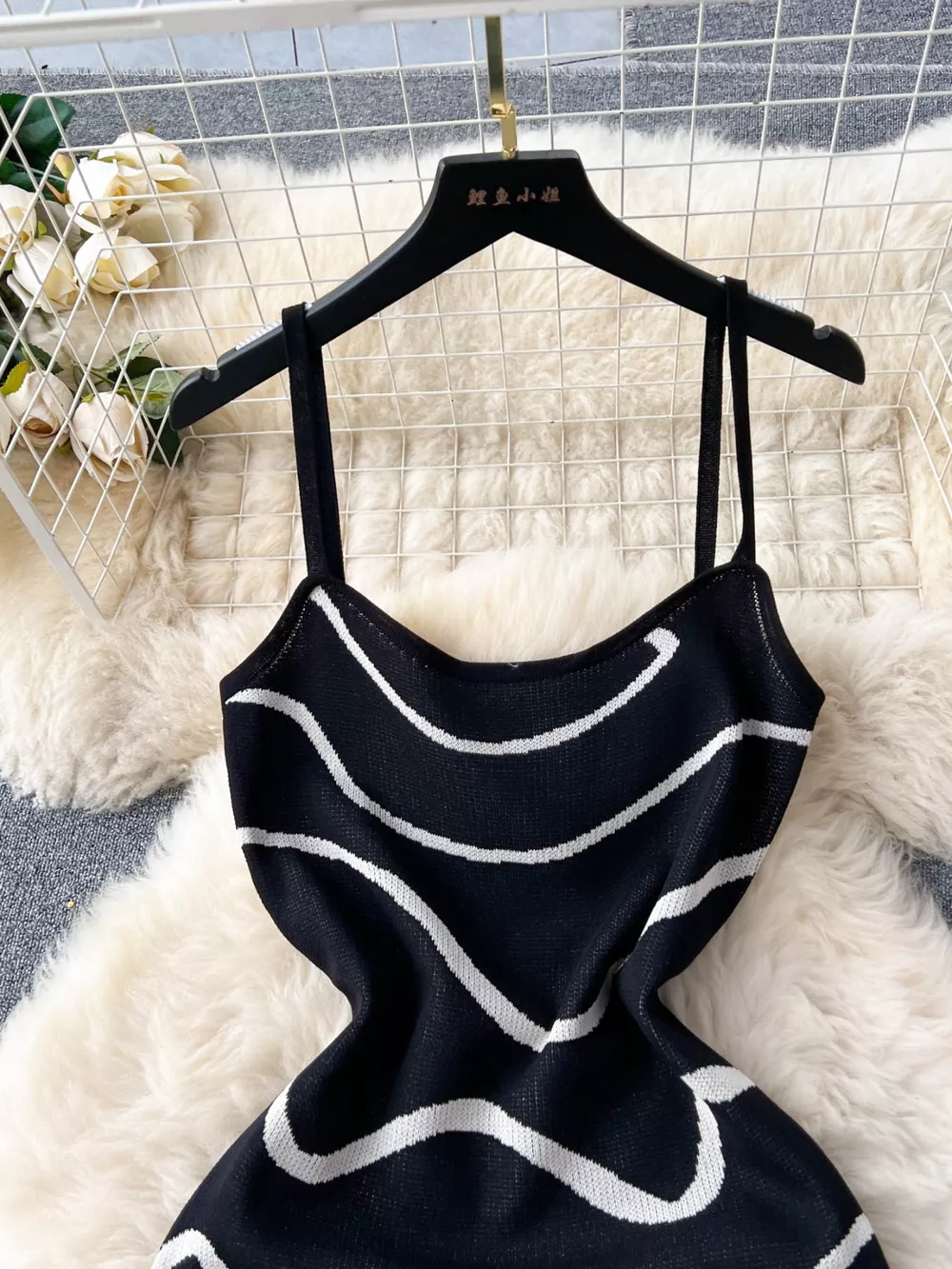 Wave Pattern Knit Midi Dress, image 13