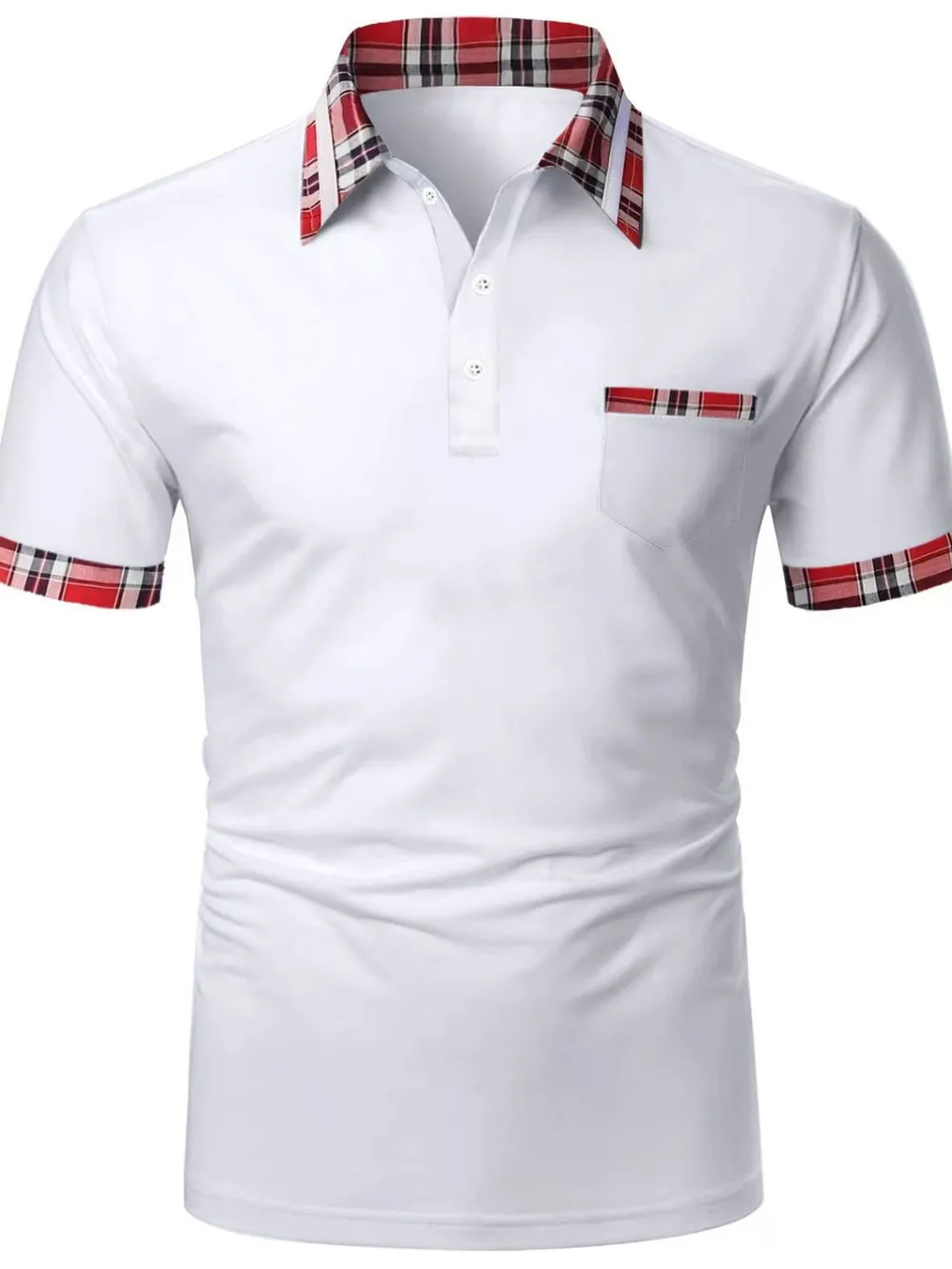 Men's Full Size Collared Neck Short Sleeve Polo Plus Size, image 2
