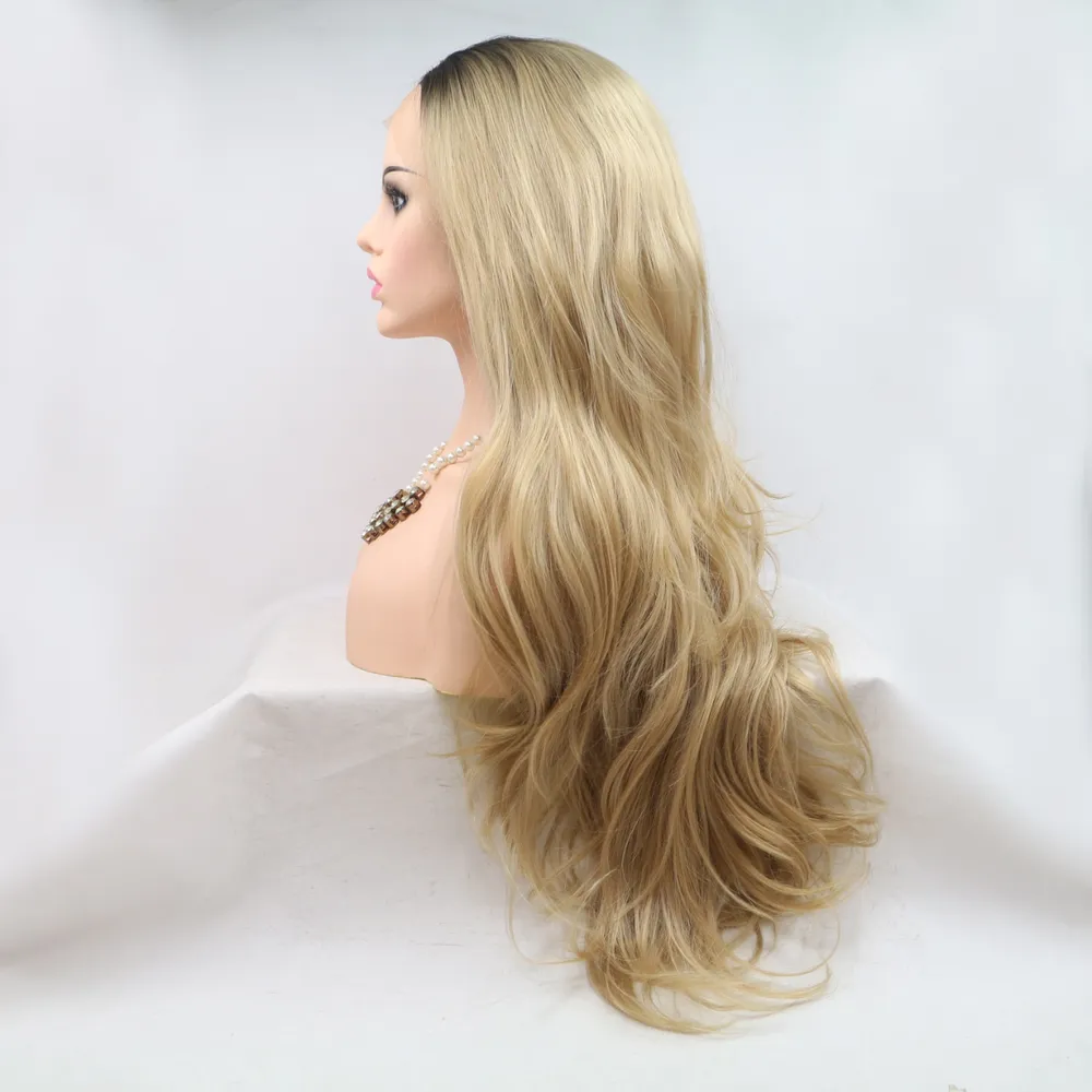 13*3" Lace Front Wigs Synthetic Long Wavy 24" 130% Density, image 3