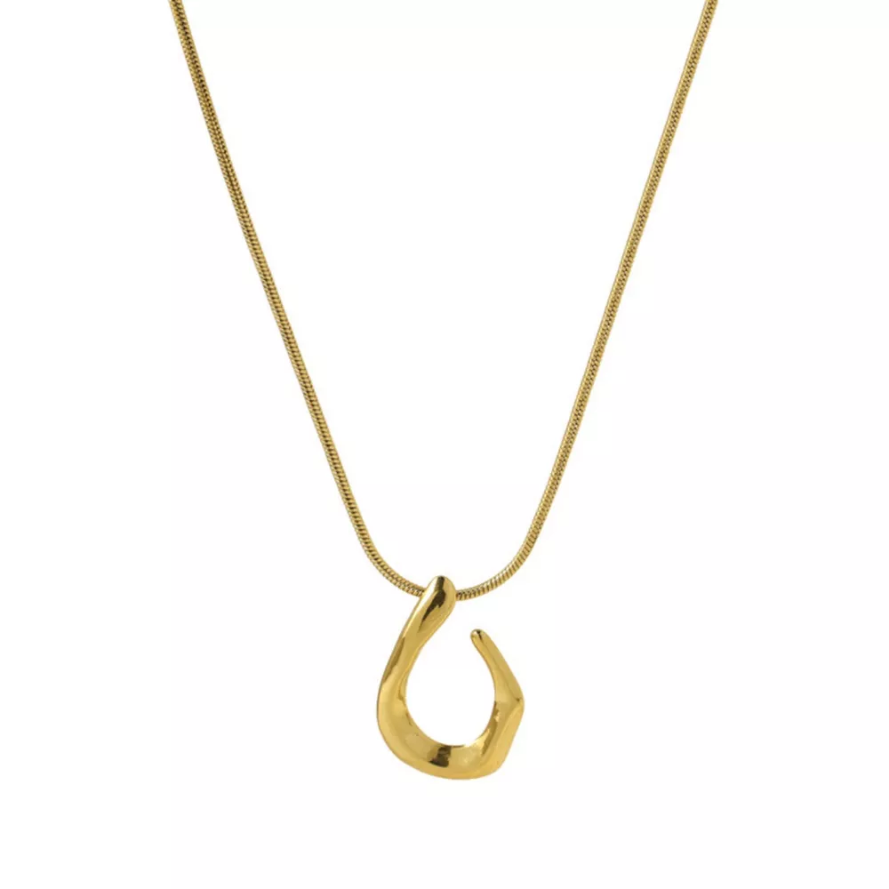 18K Gold-Plated Geometric Necklace, image 6