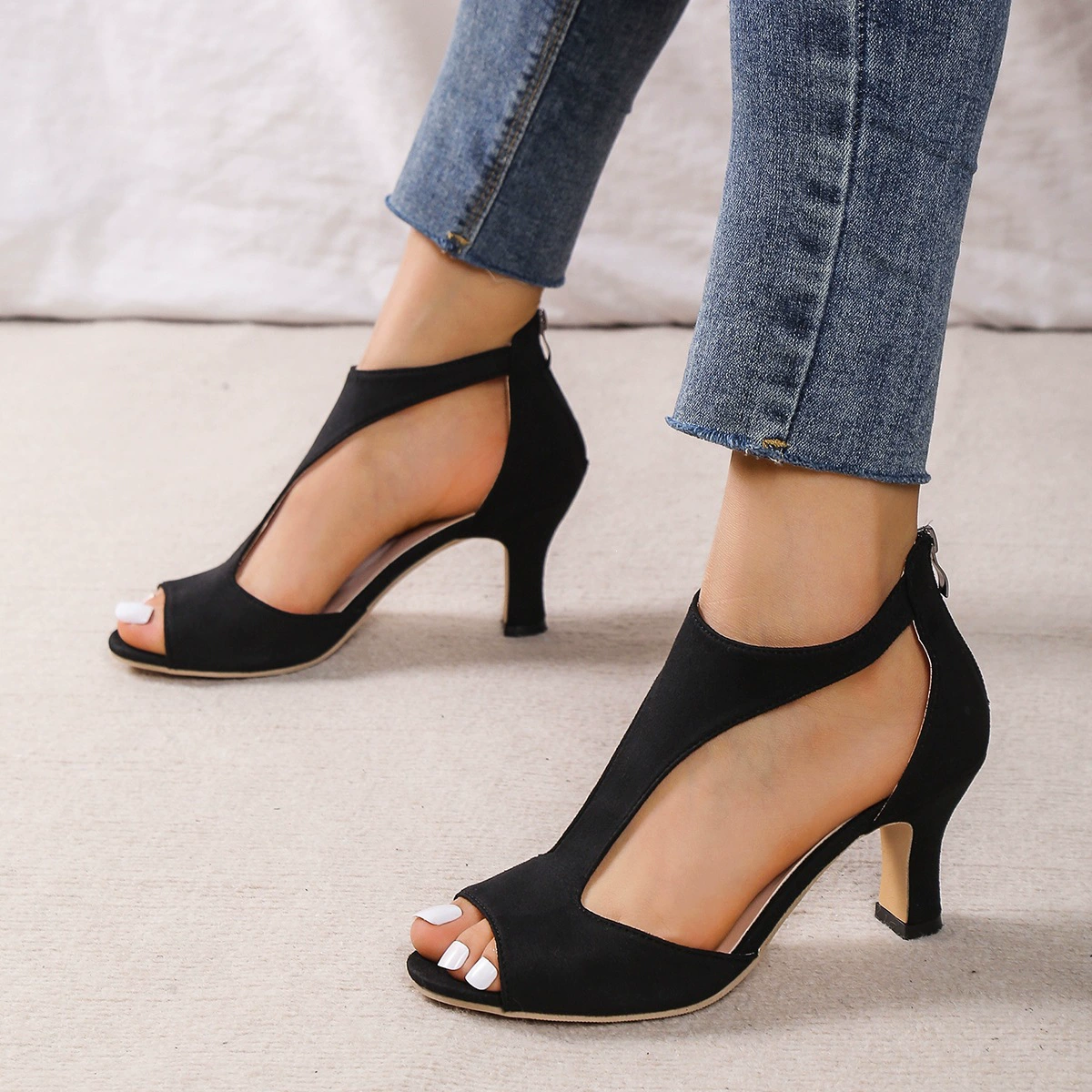 Open Toe Block Heels Sandals, image 6